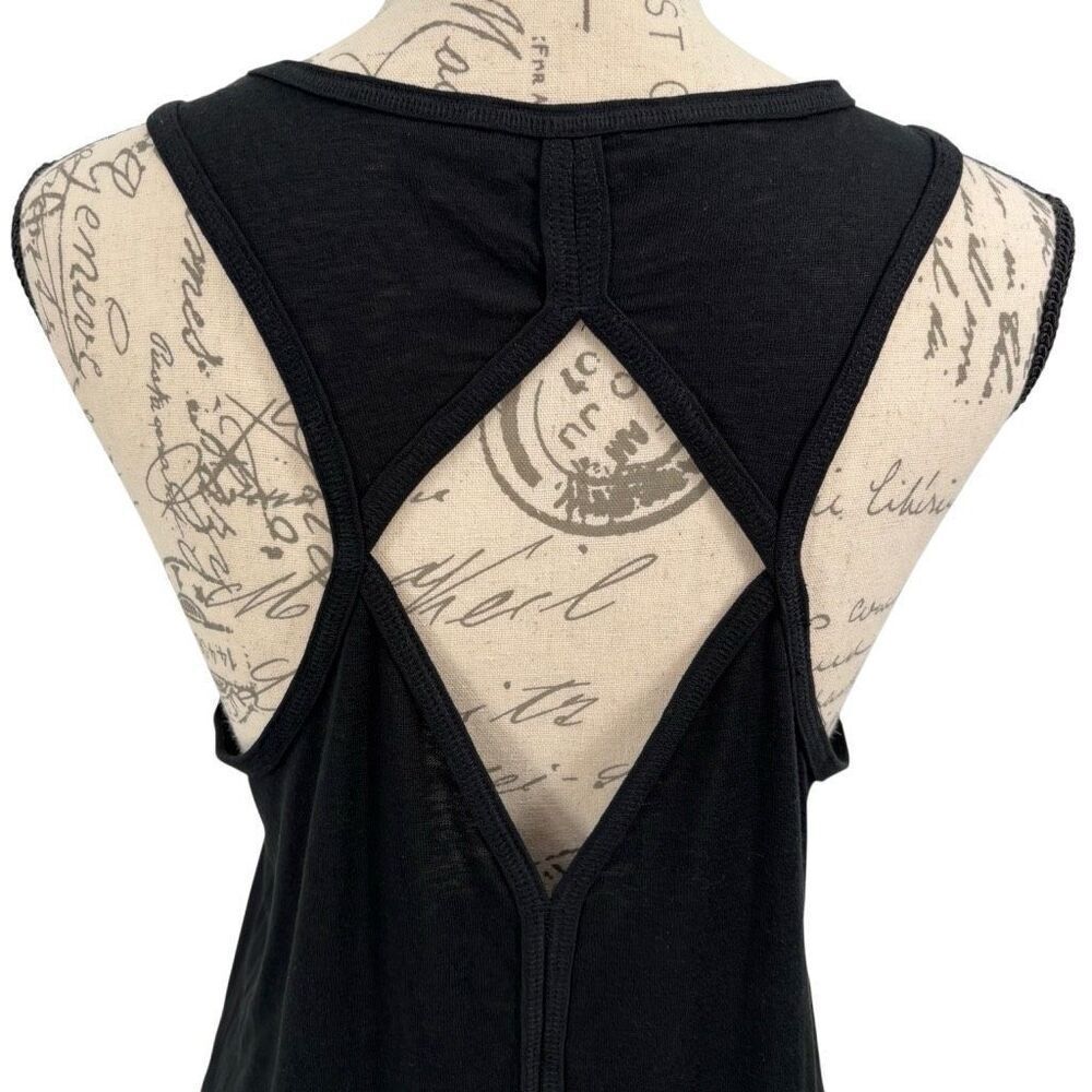 Athleta Diamond‎ Cut Out Back Tank Top Black Size Medium - Picture 8 of 11
